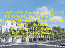 Chính Chủ Cần Thanh Khoản Gấp 3 Lô Đất Vị Trí Đắc Địa Tại Yên Thủy - Hòa Bình