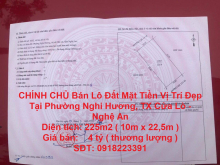 CHÍNH CHỦ Bán Lô Đất Mặt Tiền Vị Trí Đẹp Tại Phường Nghi Hương, TX Cửa Lò - Nghệ An