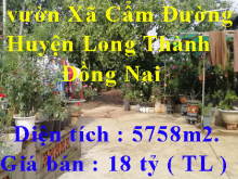 Chính chủ bán nhà vườn Xã Cẩm Đường, Huyện Long Thành, Đồng Nai