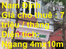 Chính Chủ cho thuê nhà 3 tầng vị trí đẹp tại Nam Định