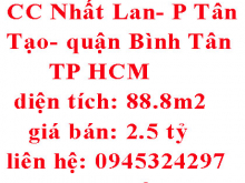 Chính chủ cần bán CC Nhất Lan- P Tân Tạo- quận Bình Tân- TP HCM