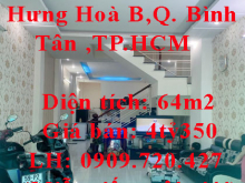 Bán nhà đẹp Phường Bình Hưng Hoà B, Bình Tân giá tốt