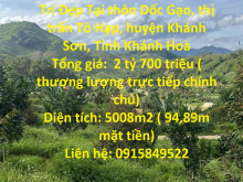 Chính Chủ Cần Bán Lô Đất Vị Trí Đẹp Tại Khánh Sơn, Khánh Hoà Giá Đầu Tư.