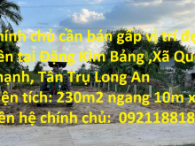 Chính chủ cần bán gấp vị trí đẹp mặt tiền tại Đặng Kim Bảng ,Xã Quê Mỹ Thạnh, Tân Trụ Long An