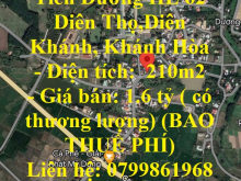 Nhanh Tay Sở Hữu Lô Đất Đẹp Mặt Tiền Đường HL 62 Xã Diên Thọ Huyện Diên Khánh, Khánh Hòa