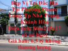 Sở Hữu Ngay Lô Đất Đẹp Vị Trí Đắc Địa Tại Phường Phước Long, Tp Nha Trang, Khánh Hòa