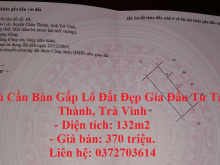 Chính Chủ Cần Bán Gấp Lô Đất Đẹp Gía Đầu Tư Tại Châu Thành, Trà Vinh