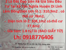 Cần Bán Gấp 2 Lô Đất Đẹp Liền Kề Giá Siêu Đầu Tư Tại Xã Tân Nghĩa Huyện Di Linh Lâm Đồng