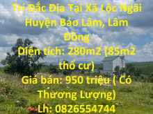 BÁN GẤP Lô Đất Đẹp Vị Trí Đắc Địa Tại Xã Lộc Ngãi Huyện Bảo Lâm, Lâm Đồng