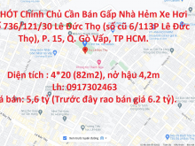 HÓT HÓT Chính Chủ Cần Bán Gấp Nhà Hẻm Xe Hơi Tại Quận Gò Vấp , TP HCM