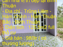 Chính chủ cần bán gấp căn nhà vị trí đẹp tại Bình Thuận