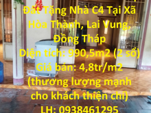 CHÍNH CHỦ Cần Bán Gấp Đất Tặng Nhà C4 Tại Xã Hòa Thành, Lai Vung, Đồng Tháp