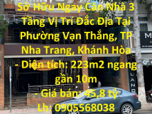 Sở Hữu Ngay Căn Nhà 3 Tầng Vị Trí Đắc Địa Tại Phường Vạn Thắng, TP Nha Trang, Khánh Hòa