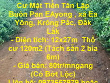 Cần Bán Gấp Lô Đất Thổ Cư Mặt Tiền Tân Lập Buôn Pan EAyong , xã Ea Yông, Krông Pắc, Đắk Lắk