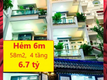 Nhà đẹp Nguyễn Tư Giản, Phường 12, Gò Vấp – Hẻm 6m, 58m2, 4 tầng, giá rẻ.
