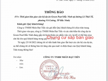 Đã có thông báo nhận nhà, chung cư cao cấp Green Pearl Bắc Ninh