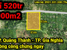 [ CHỈ VỚI 520TR ] sở hữu 3000m2 đất thành phố Gia Nghĩa