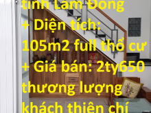 Chính chủ cần bán nhà vị trí đẹp tại tỉnh Lâm Đồng