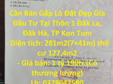 Cần Bán Gấp Lô Đất Đẹp Gía Đầu Tư Tại Thôn 1 Đăk La,  Đăk Hà, TP Kon Tum