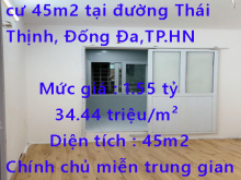 Chính chủ bán căn chung cư 45m2 tại đường Thái Thịnh, Đống Đa, nội thất đầy đủ vào ở ngay