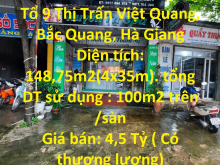 Bán Nhanh Căn Nhà Đẹp - Giá Tốt- Chốt Liền Tay Tại  Tổ 9 Thị Trấn Việt Quang, Bắc Quang, Hà Giang