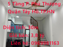 Chính Chủ Bán Gấp Nhà 5 Tầng Phú Thượng quận Tây Hồ