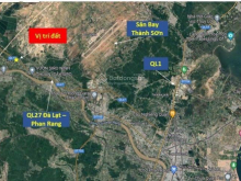 Mặt QL27A, DT 20x50m; 200m tới tốc Bắc - Nam; sân bay Thành Sơn 5km; 15km tới biển. 3,7 tỷ