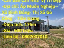 Cần Bán Căn Nhà  Vị Trí Đẹp Tại Xã Bình Đông- Thị Xã Gò Công