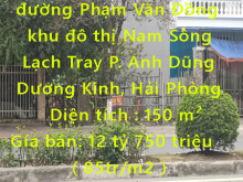 Chính chủ bán đất mặt đường Phạm Văn Đồng, khu đô thị Nam Sông Lạch Tray Phường Anh Dũng, Dương Kinh, Hải Phòng
