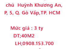 Cần Bán nhà riêng chính chủ 40m2 tại Huỳnh Khương An, phường 5, quận Gò Vấp, thành phố Hồ Chí Minh