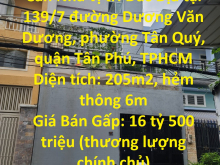 CHÍNH Chủ Bán Nhanh Căn Nhà vị trí Đắc Địa tại quận Tân Phú, TPHCM