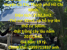 Chính Chủ Cần Bán Lô Đất Vị Trí Siêu Đẹp Tại Xã Tân Phú Trung, Huyện Củ Chi, Thành phố Hồ Chí Minh.