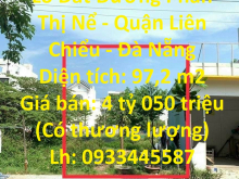 CHÍNH CHỦ CẦN BÁN Lô Đất Đường Phan Thị Nể - Quận Liên Chiểu - Đà Nẵng