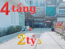 Bán nhà Tân Phú 2 tỷ3 HẺM XE TẢI hiếm có 4 tầng, sát mặt tiền, Hòa Bình