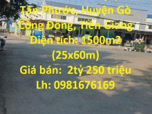 CHÍNH CHỦ bán gấp 1500m2 mặt tiền lộ nhựa tại Gò Công Đông, Tiền Giang