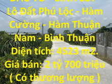 ĐẦU TƯ - SINH LỜI - Lô Đất Phú Lộc - Hàm Cường - Hàm Thuận Nam - Bình Thuận
