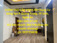 CHÍNH CHỦ CẦN BÁN CĂN Chung Cư Bông Sen TP Vinh - Nghệ An