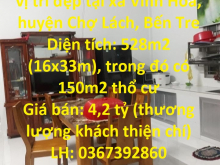 CHÍNH CHỦ bán nhà và đất vị trí đẹp tại xã Vĩnh Hòa, huyện Chợ Lách, Bến Tre