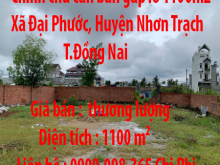 Chính chủ cần bán gấp lô 1100m2 Xã Đại Phước, Huyện Nhơn Trạch