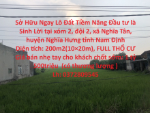Sở Hữu Ngay Lô Đất Tiềm Năng Đầu tư là Sinh Lời tại huyện Nghĩa Hưng tỉnh Nam Định