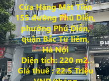 Cần Cho Thuê Gấp Cửa Hàng Mặt Tiền Đường Phú Diễn,  Bắc Từ Liêm, Hà Nội