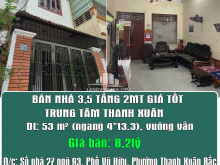 CHÍNH CHỦ BÁN NHÀ 3,5 TẦNG 2MT GIÁ TỐT TRUNG TÂM THANH XUÂN