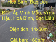 CHÍNH CHỦ BÁN GẤP LÔ ĐẤT VỊ TRÍ ĐẸP Tại Hoà Bình, Bạc Liêu