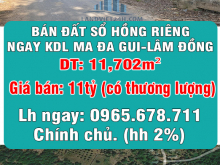 CHÍNH CHỦ BÁN ĐẤT SỔ HỒNG RIÊNG NGAY KDL MA ĐA GUI-LÂM ĐỒNG