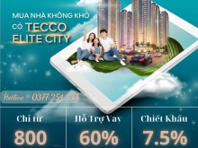 Chỉ hơn 800TR sở hữu ngay căn hộ 2PN  tại Chung cư Tecco Elite City