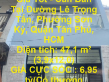 NHÀ Chính Chủ - Giá Tốt - Cần Bán Tại Đường Lê Trọng Tấn, Phường Sơn Kỳ, Quận Tân Phú, HCM