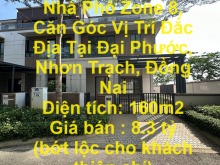 HOT! Sở Hữu Ngay Nhà Phố Zone 8, Căn Góc Vị Trí Đắc Địa Tại Đại Phước, Nhơn Trạch, Đồng Nai