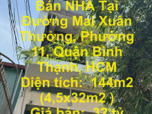 Chính Chủ Cần Bán NHÀ Tại Đường Mai Xuân Thưởng, Phường 11, Quận Bình Thạnh, HCM