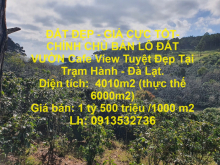 ĐẤT ĐẸP - GIÁ CỰC TỐT- CHÍNH CHỦ BÁN LÔ ĐẤT VƯỜN Cafe View Tuyệt Đẹp Tại Trạm Hành - Đà Lạt.