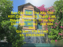 Bán Căn Biệt Thự Xây Thô KĐT Cầu Bươu Xã Thanh Liệt, Huyện Thanh Trì, TP Hà Nội